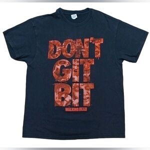 Y2K 2014 AMC The Walking Dead Don't Get Bit Print T-Shirt (L)